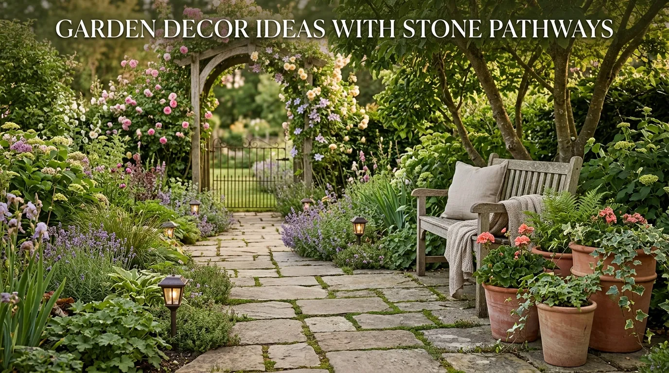 10 Garden Decor Ideas with Stone Pathways
