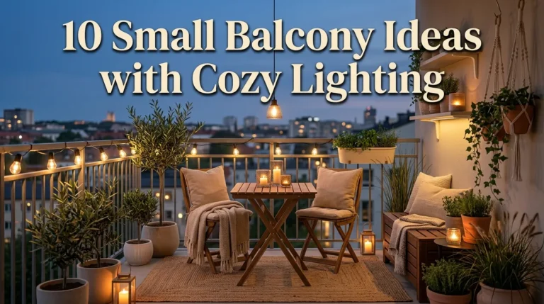10 Small Balcony Ideas with Cozy Lighting