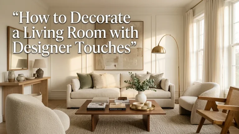 How to Decorate a Living Room with Designer Touches