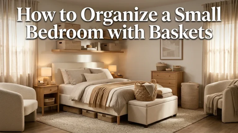 How to Organize a Small Bedroom with Baskets
