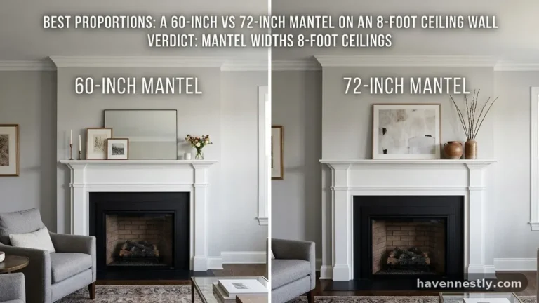 Best Proportions for a 60-Inch vs 72-Inch Mantel on an 8-Foot Ceiling Wall