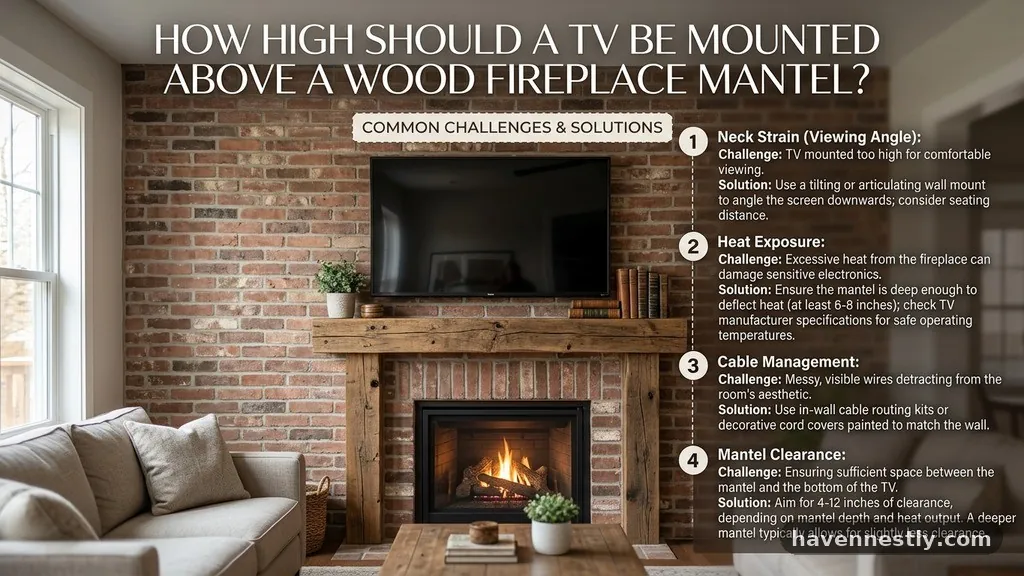 Common Challenges and Solutions - How High Should a TV Be Mounted Above a Wood Fireplace Mantel?