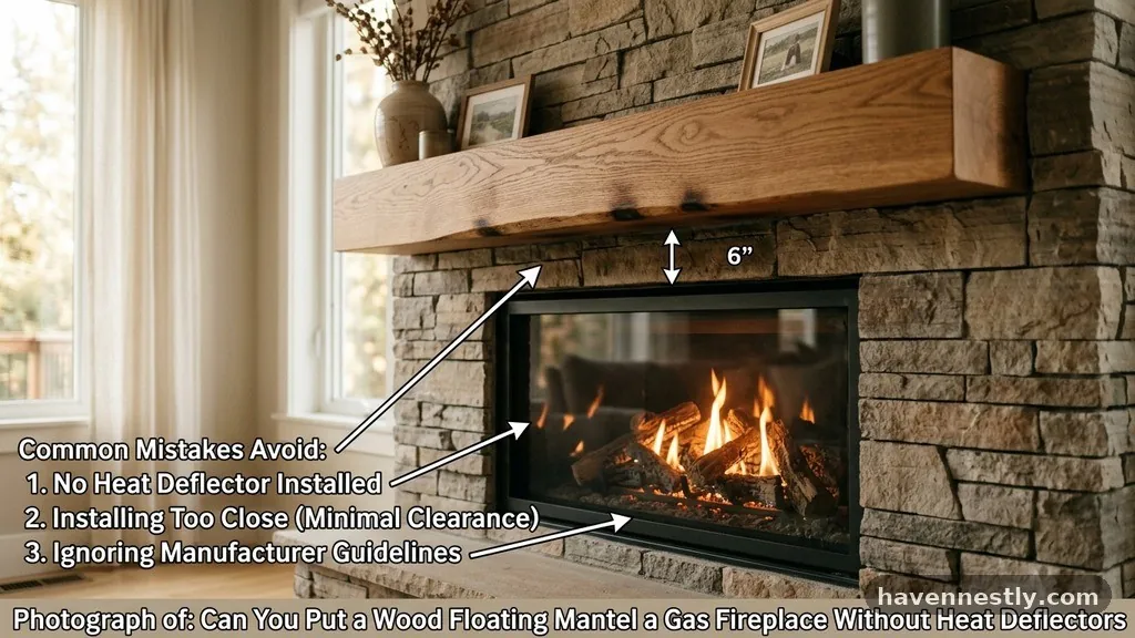 Common Mistakes to Avoid - Can You Put a Wood Floating Mantel on a Gas Fireplace Without Heat Deflectors?