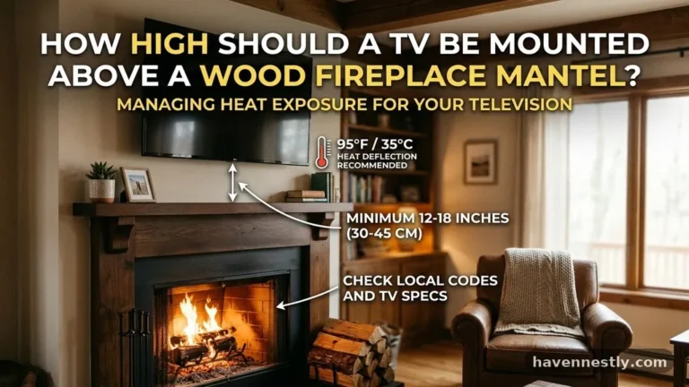 How High Should a TV Be Mounted Above a Wood Fireplace Mantel?