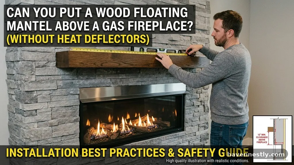 Installation Best Practices - Can You Put a Wood Floating Mantel on a Gas Fireplace Without Heat Deflectors?