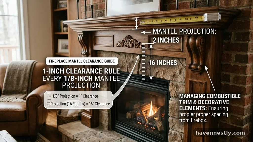 Managing Combustible Trim and Decorative Elements - The 1-Inch Clearance Rule for Every 1/8-Inch of Mantel Projection