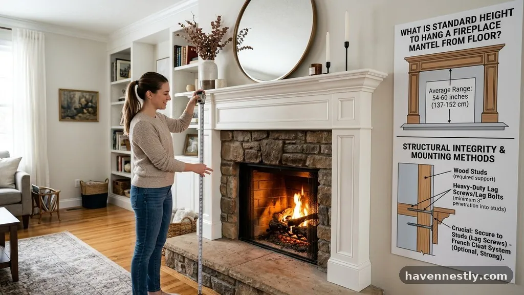 Mounting Methods and Structural Integrity - What Is the Standard Height to Hang a Fireplace Mantel from the Floor?
