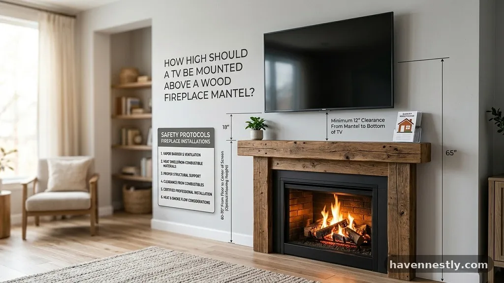 Safety Protocols for Fireplace Installations - How High Should a TV Be Mounted Above a Wood Fireplace Mantel?