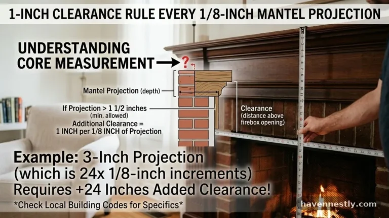 The 1-Inch Clearance Rule for Every 1/8-Inch of Mantel Projection