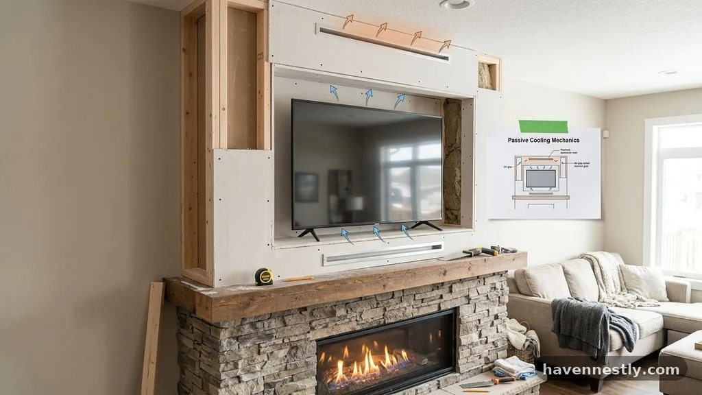 Understanding the Mechanics of Heat Damage - How to Build a Recessed Wall Niche Above a Fireplace to Keep the TV Cool