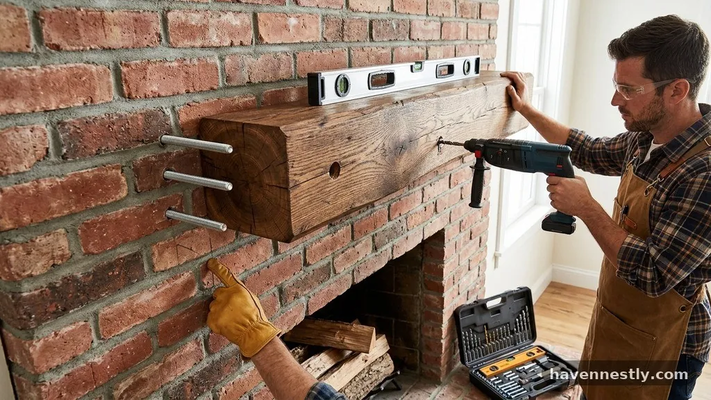 Understanding the Structural Integrity of Brick - How to Anchor a Heavy 50-Pound Solid Wood Beam Mantel into Brick Mortar